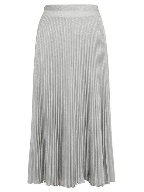 prada silver skirt|Prada pleated skirt.